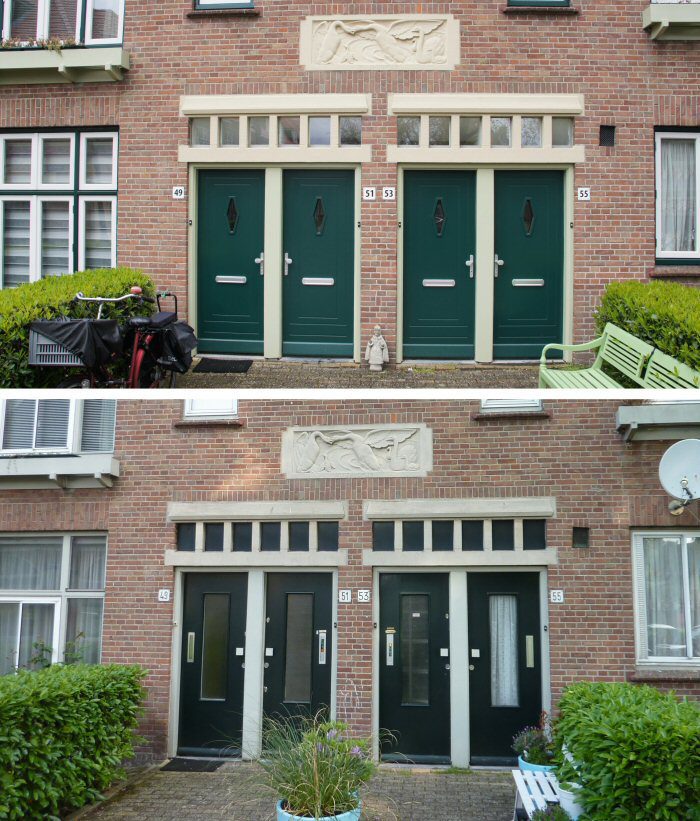 Vogelbuurt, Amsterdam - Zwanenplein (nieuw versus oud)